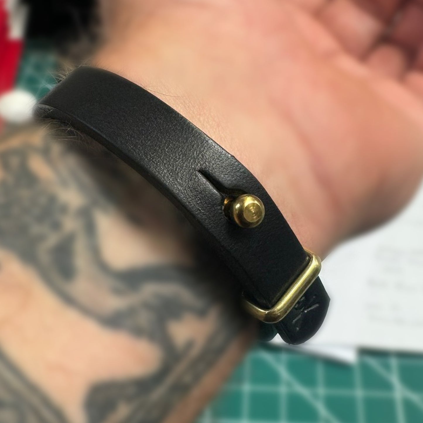 Roger Taylor - Taylored Of London Cymbal Leather Bracelet