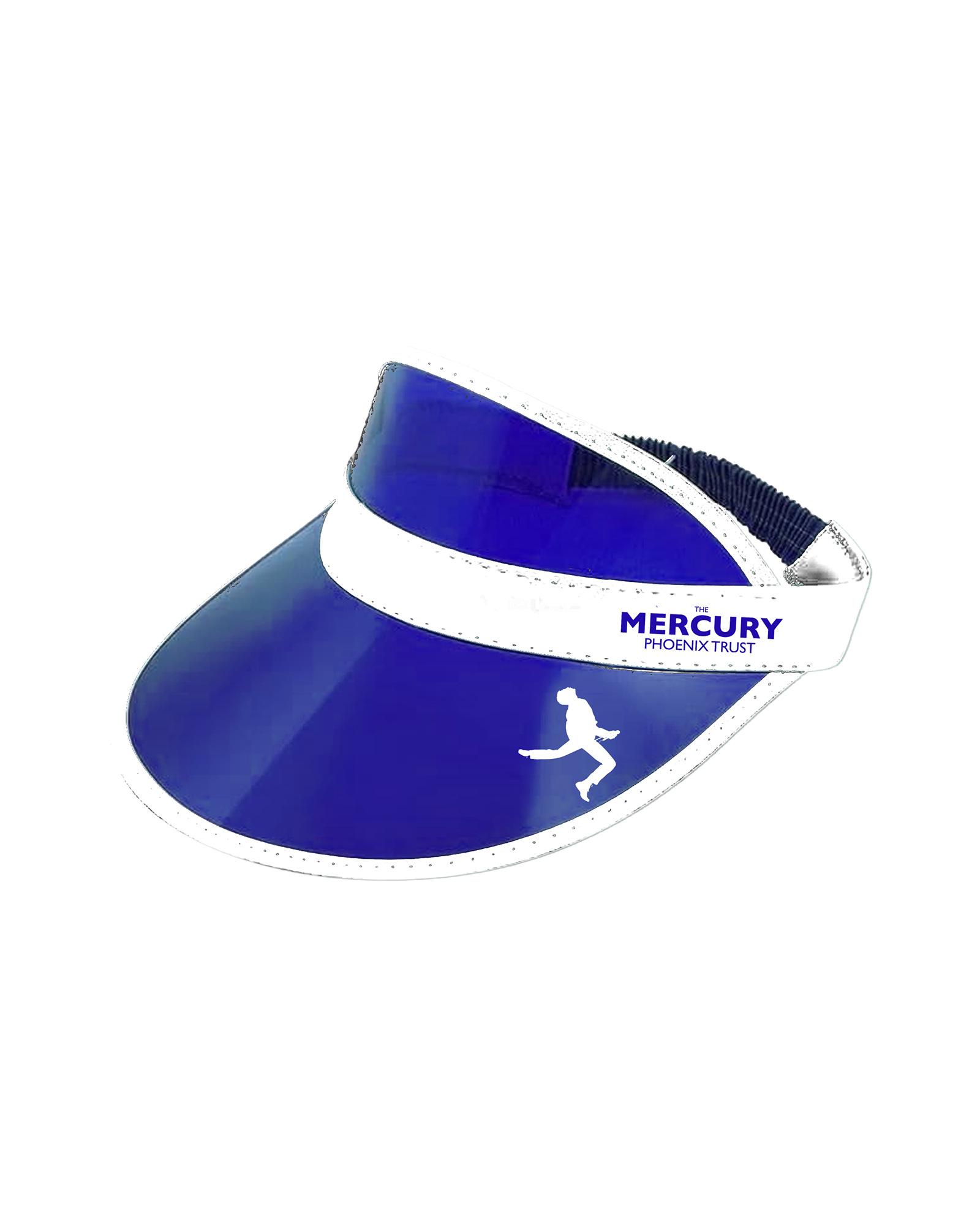Blue visor with white strap and 'The Mercury Project Trust' logo.