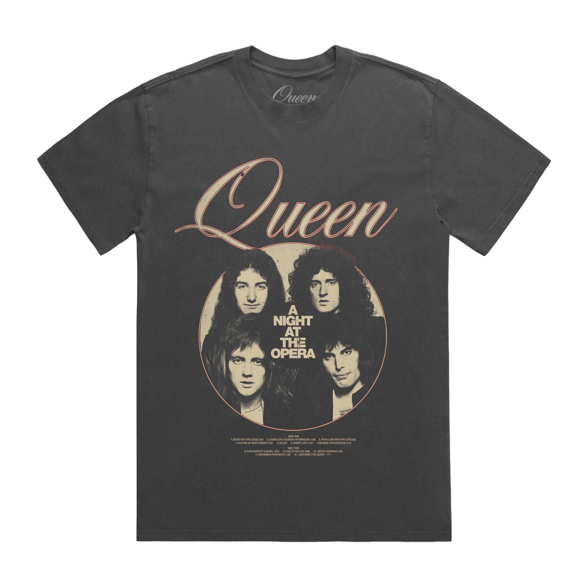 A Night At The Opera Photo Faded Black T-Shirt