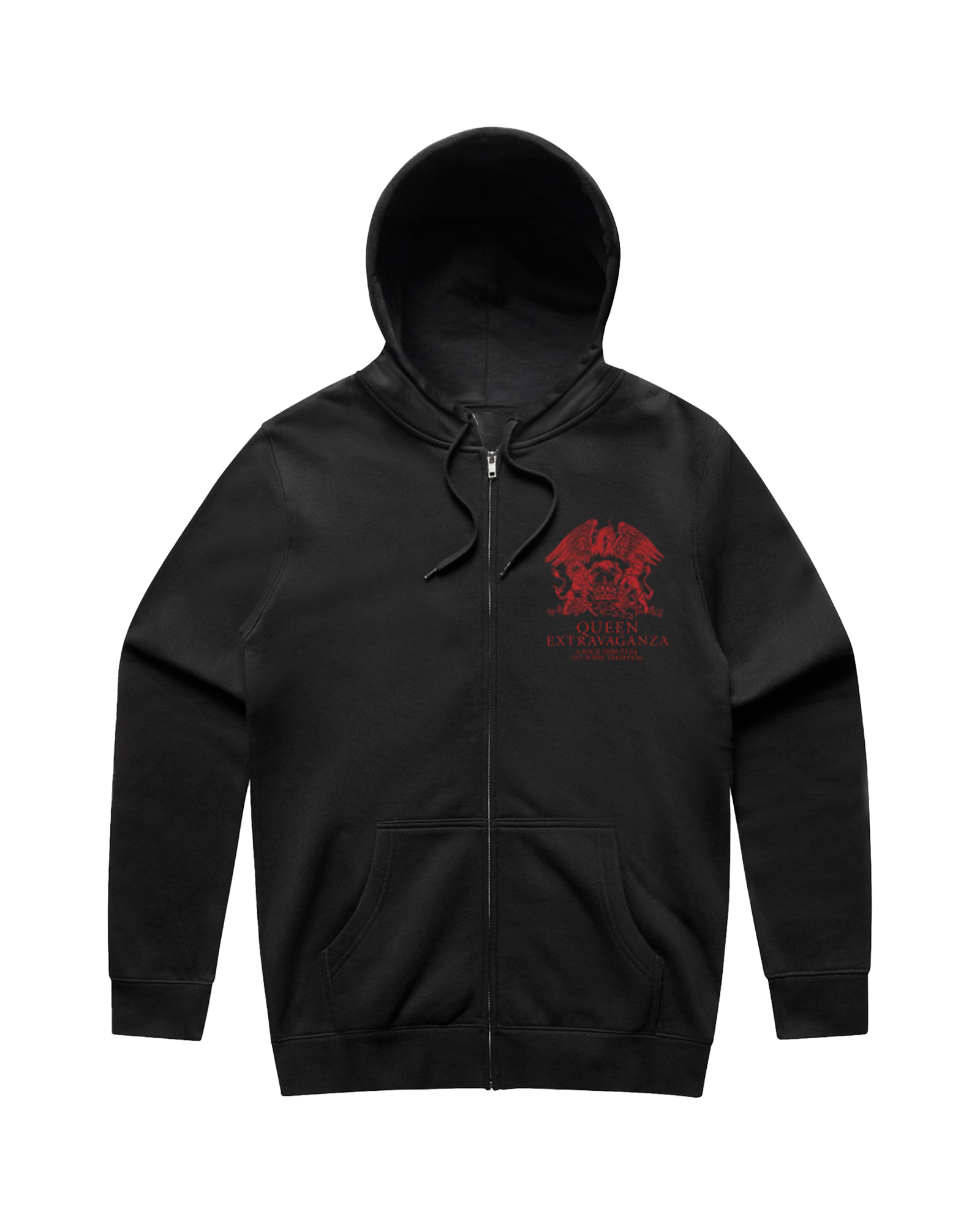 Queen Extravaganza Crest | Zip-Up Black Hoodie