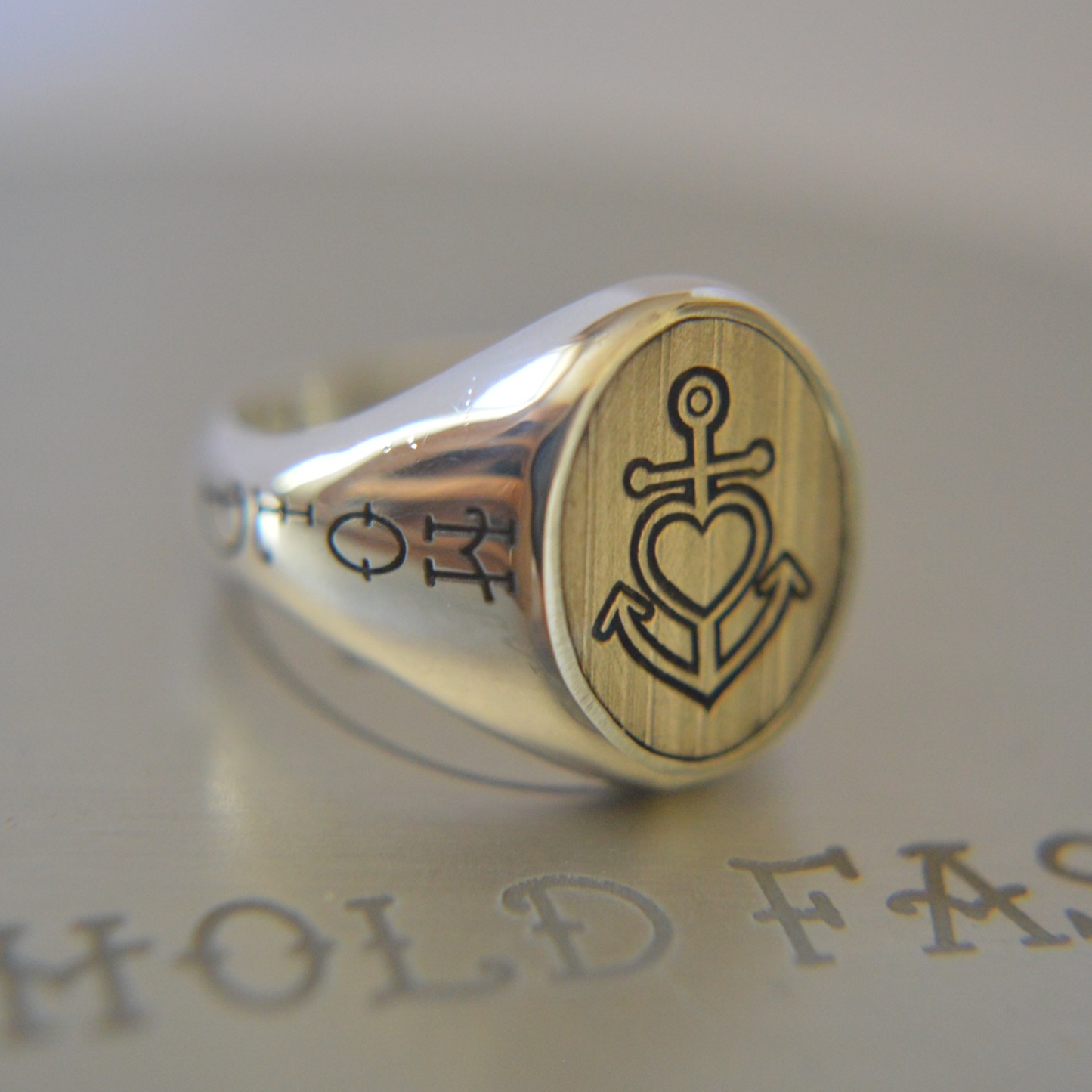 Hold Fast Small Signet Ring