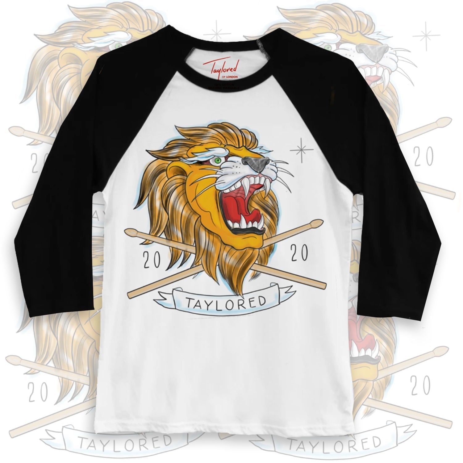 Roger Taylor - 'Taylored' 2020 Lion Black Baseball Shirt