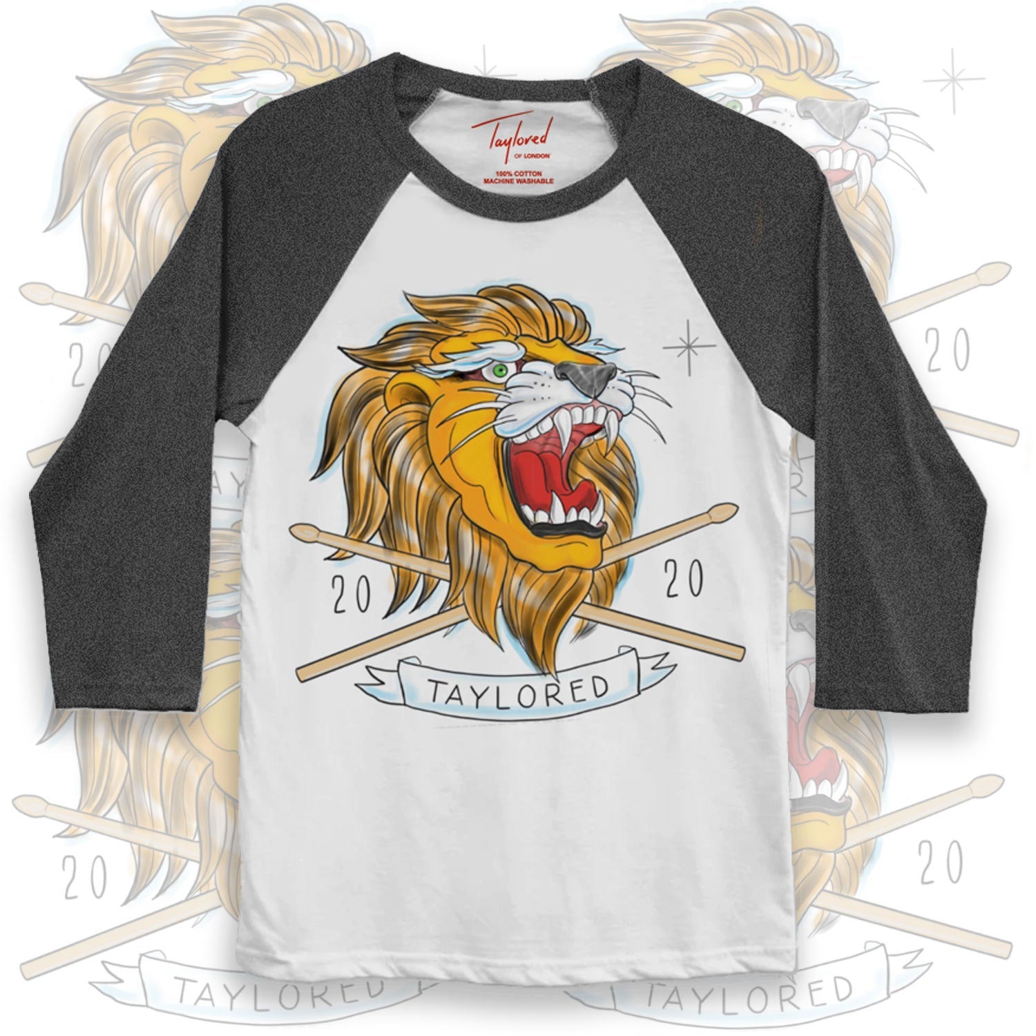 Roger Taylor - 'Taylored' 2020 Lion Grey Baseball Shirt