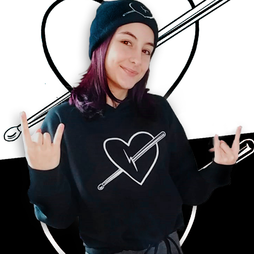 Roger Taylor - Womens 'Showing The Love' Crop Top Hoodie