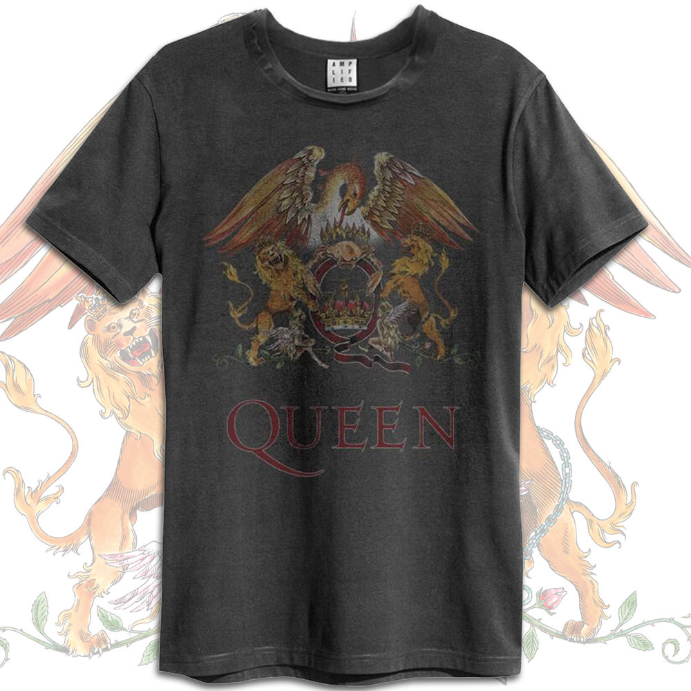 Queen - Queen Crest Vintage Amplified Tee