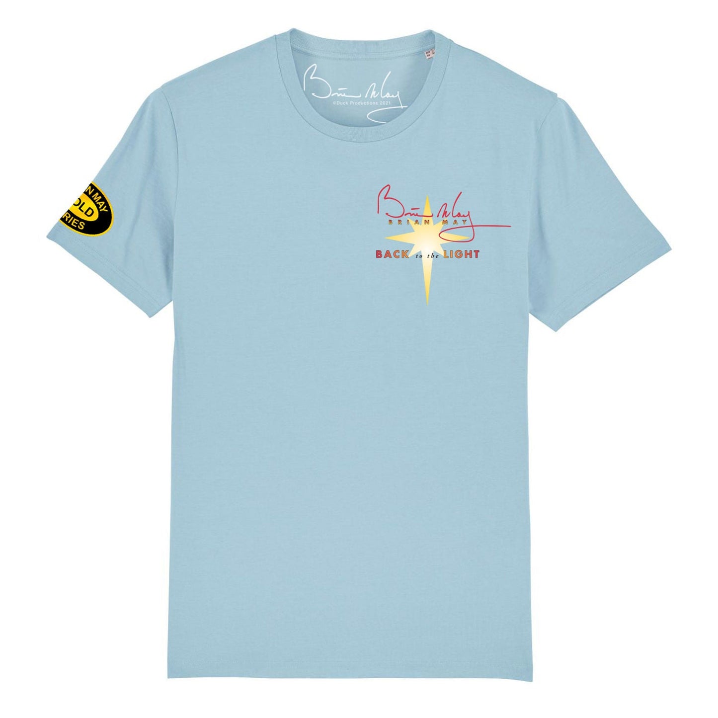 Brian May - Back To The Light Front and Back Print Sky Blue
