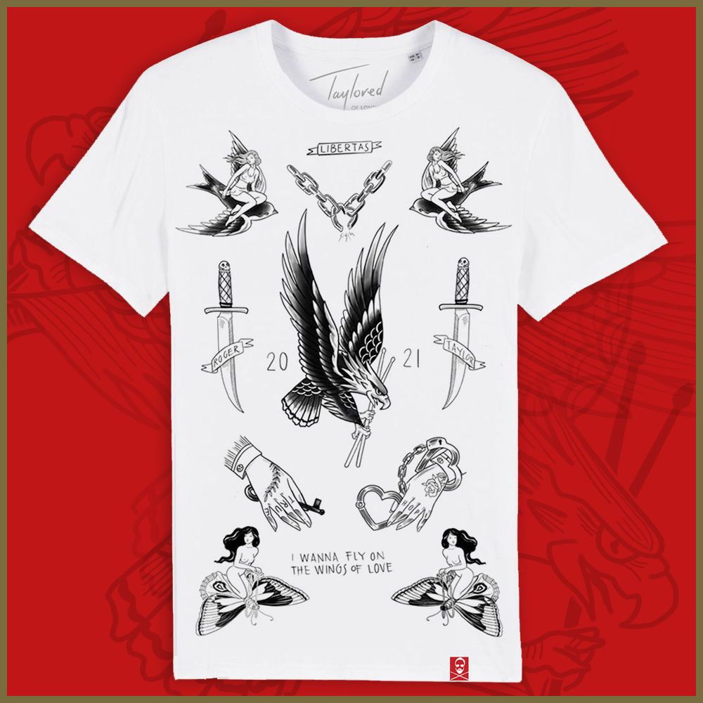 Roger Taylor - 'Taylored' Freedom Tattoos White