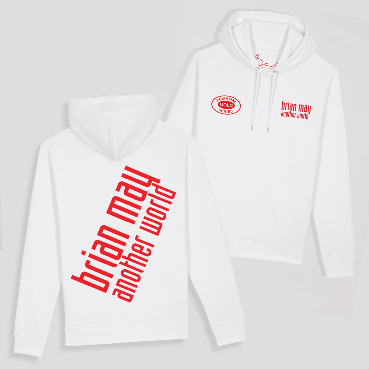 Brian May - Another World White Big Logo Hoodie