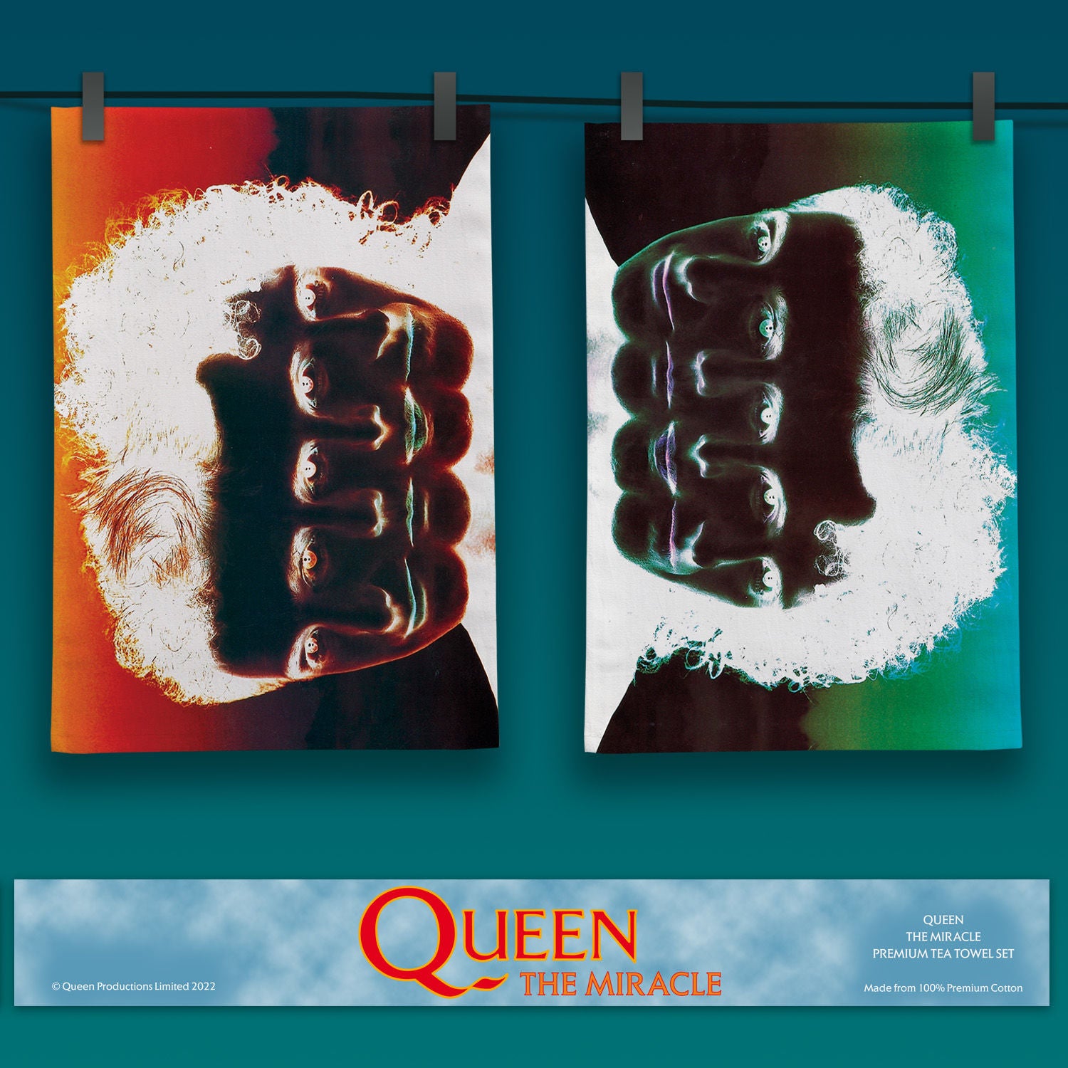 Queen - 'The Miracle' Matching Tea Towel set