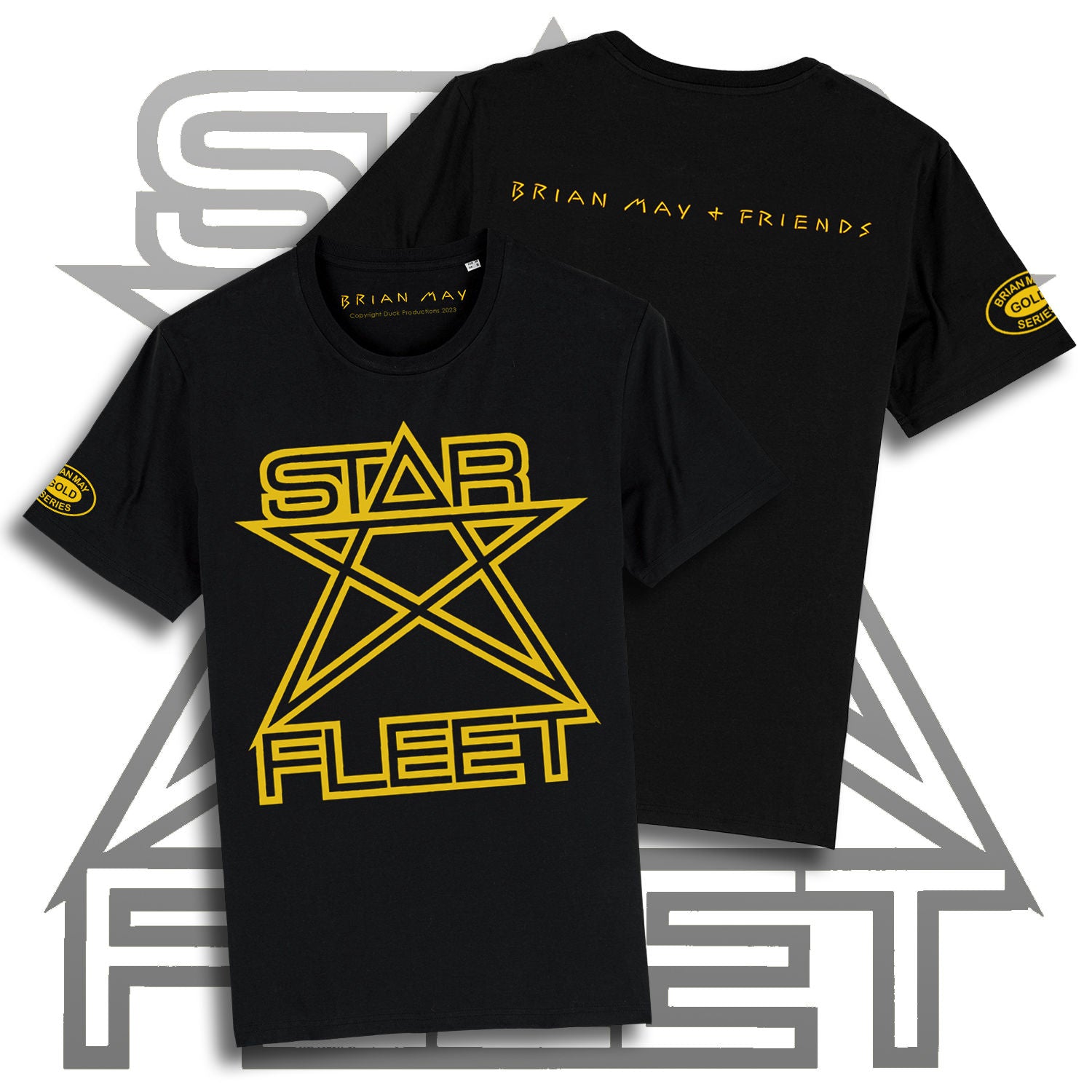 Brian May - Star Fleet Yellow Logo T-Shirt