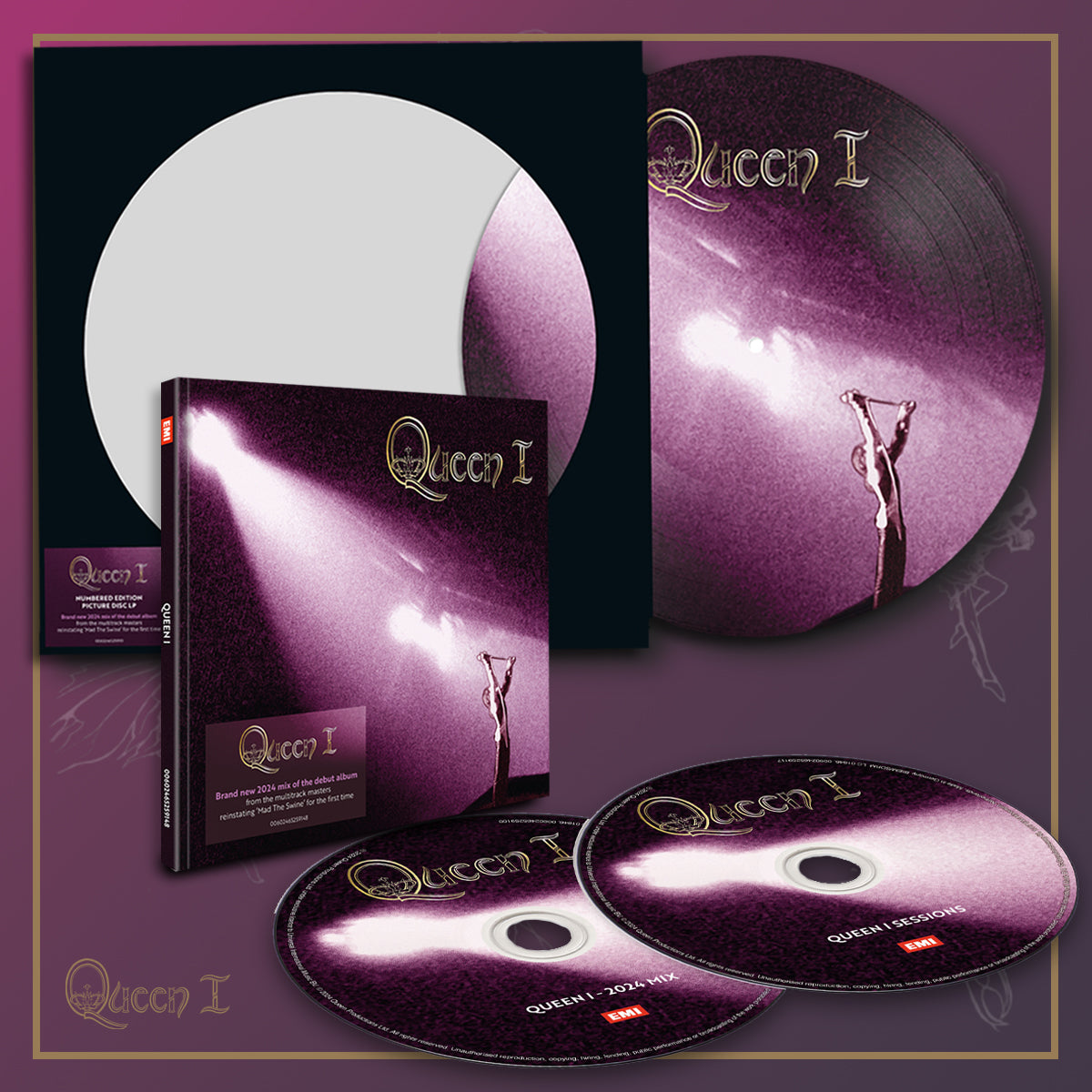 Queen 1 Picture Disc & Deluxe 2CD