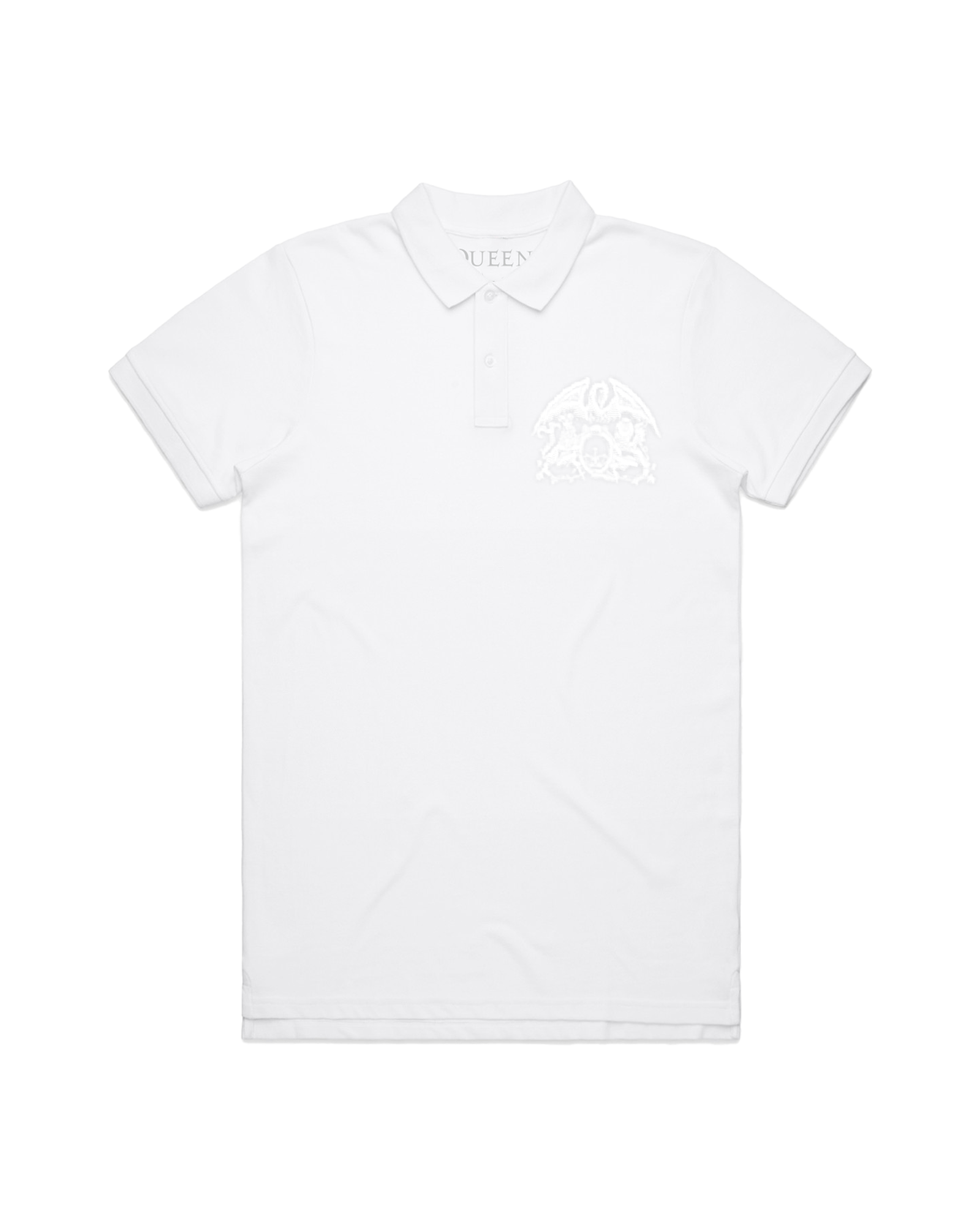 White Embroidered Crest | White Polo Shirt