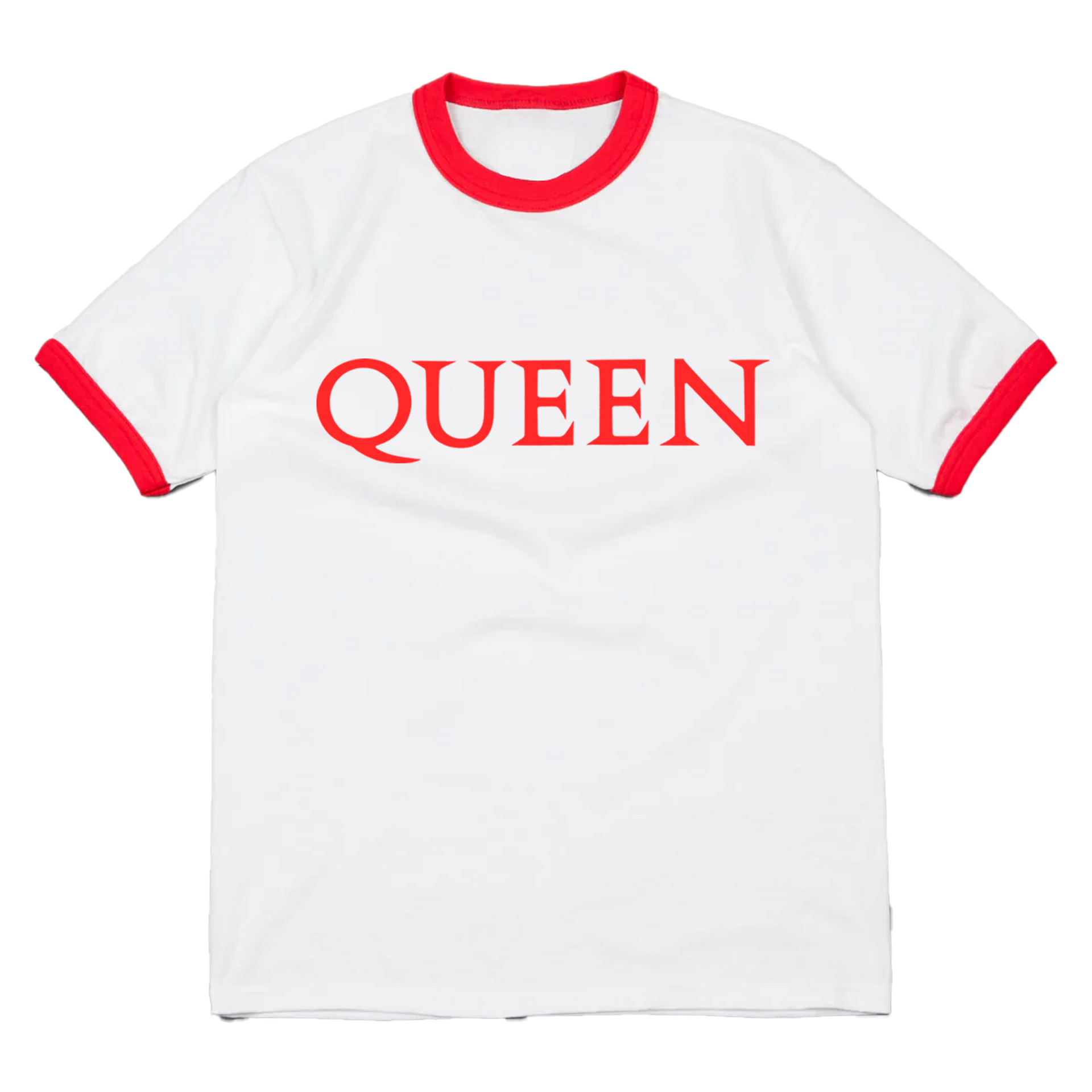 Queen at Live Aid Red and White Ringer T-Shirt - Main Image