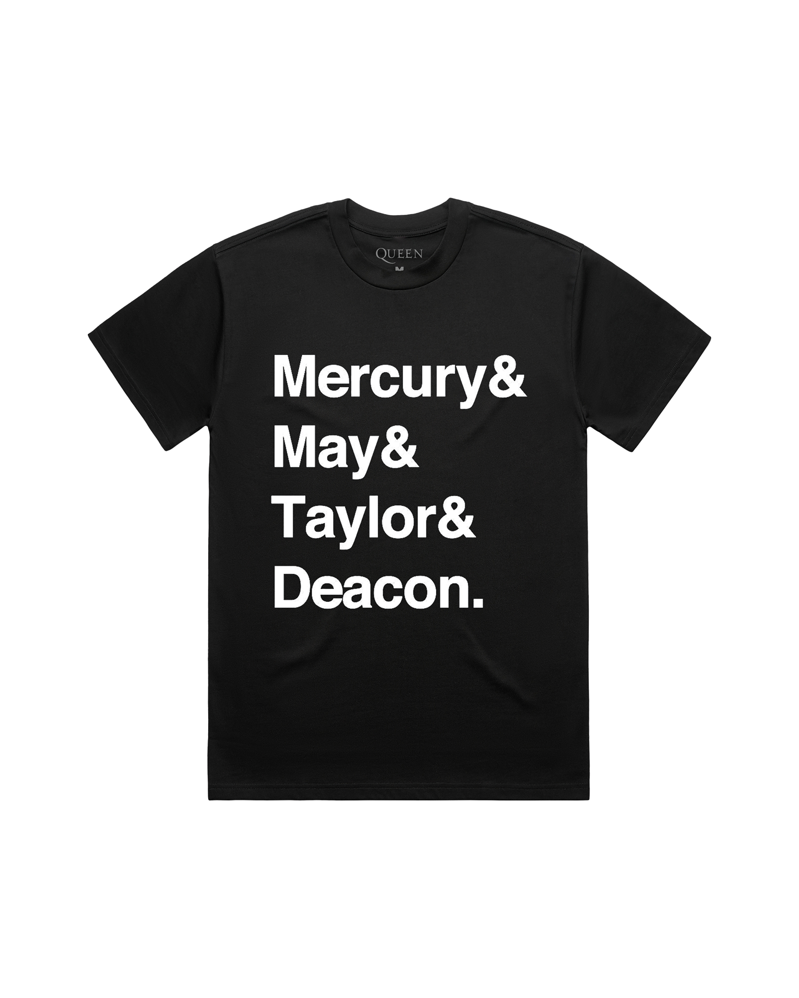 Mercury, May, Taylor, Deacon | Black T-Shirt