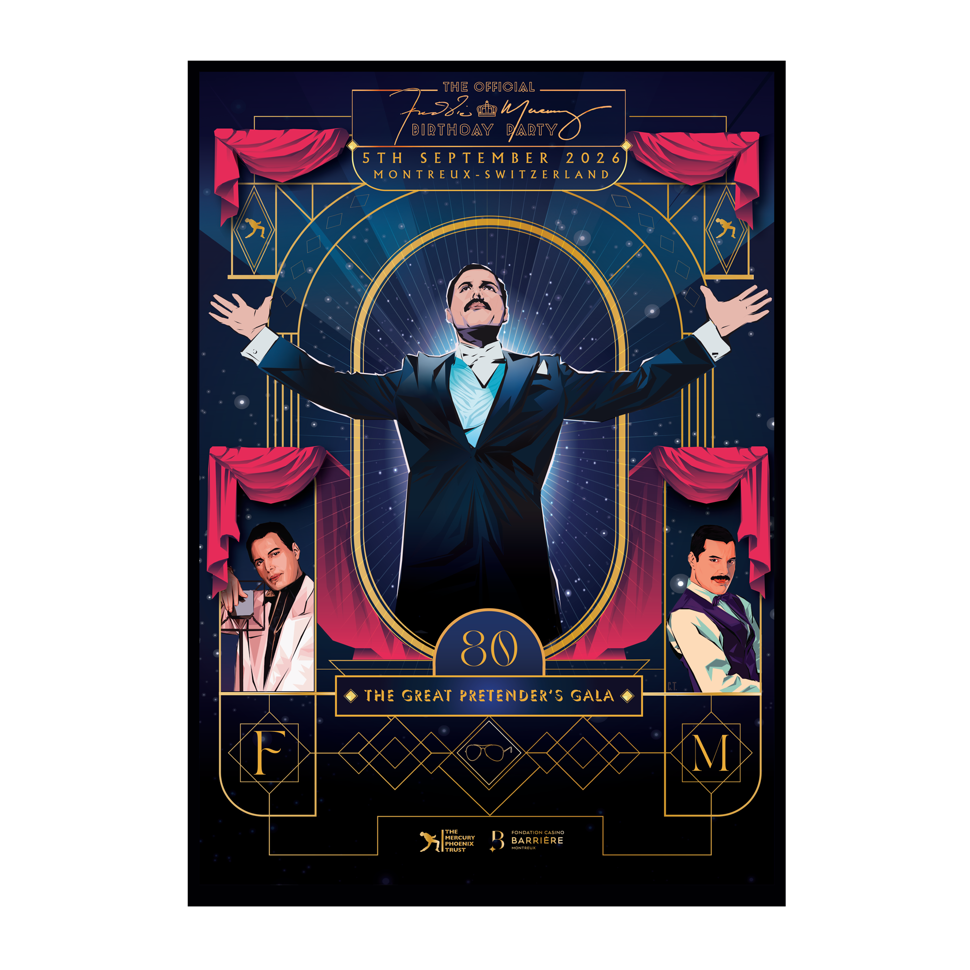 Freddie Mercury 2026 Official Birthday Party | A2 Event Poster