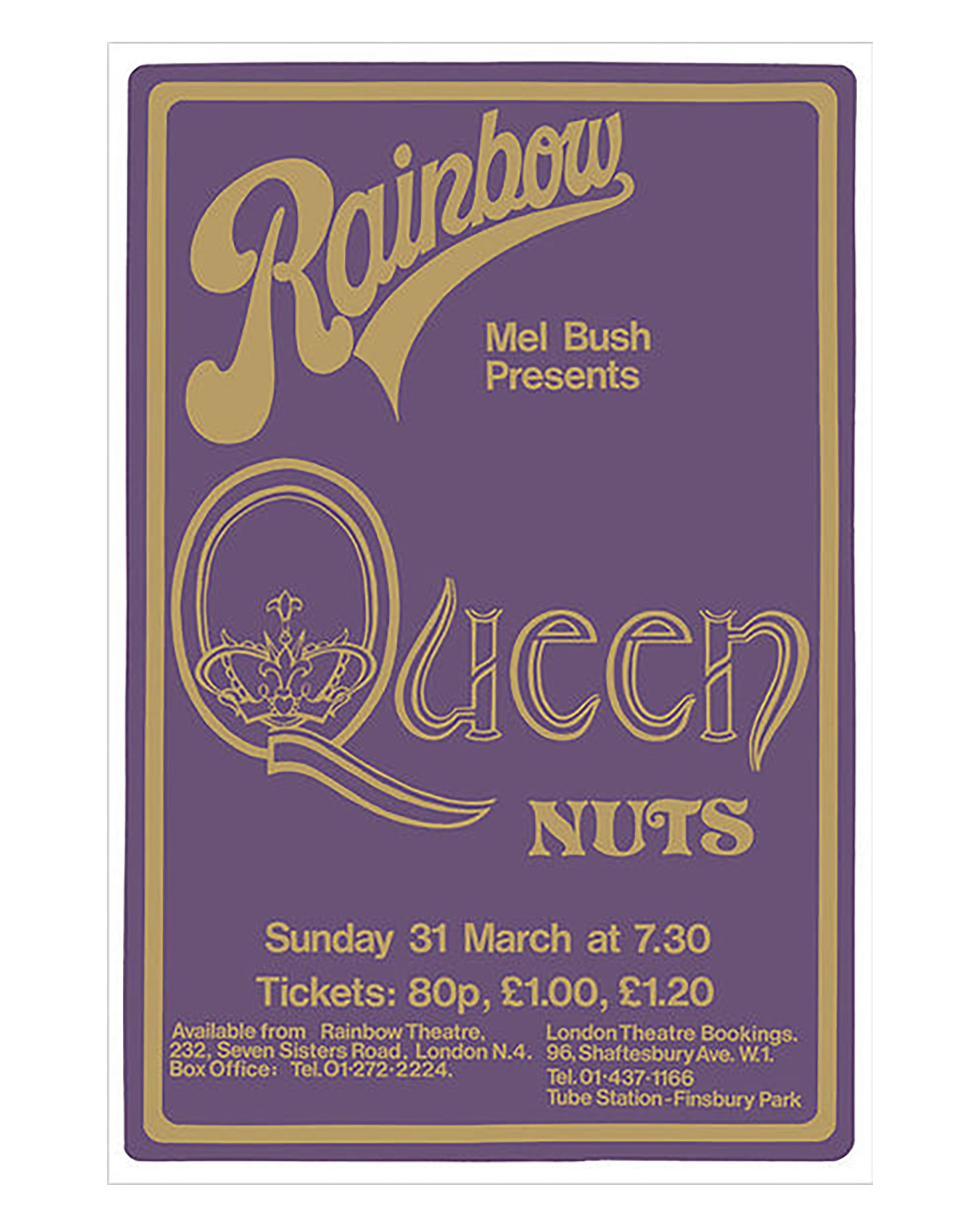 Queen Live At The Rainbow | Limited Edition Silk Screen Print