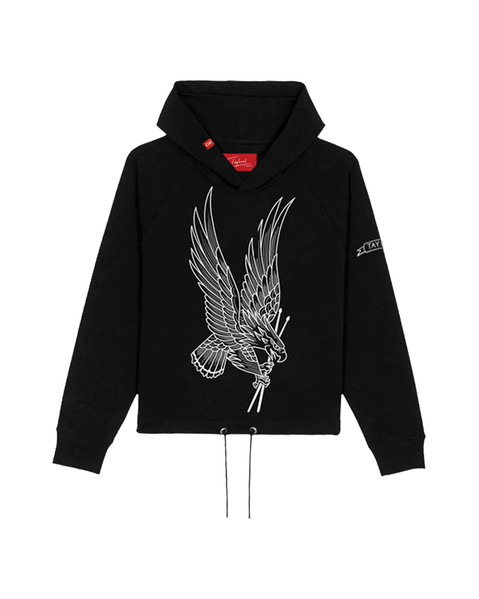 Freedom Eagle Cropped | Black Hoodie