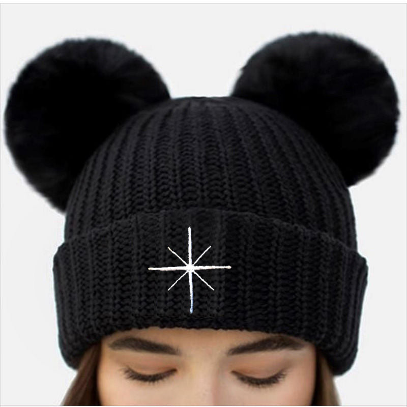 Roger Taylor - Limited Edition 'Taylored' Drumstick Snowflake Pom Pom Hat Black