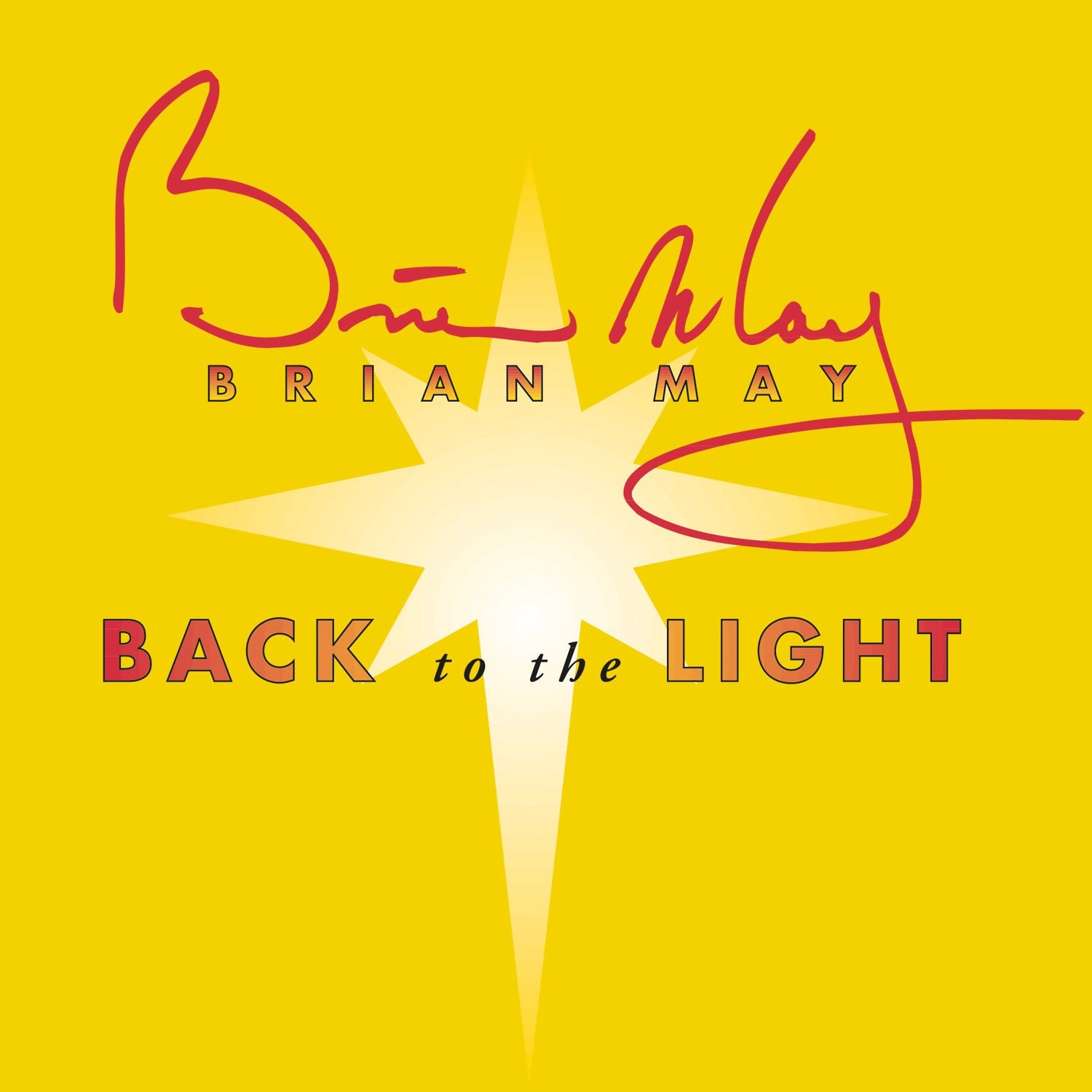 Brian May - Back To The Light Front and Back Print Yellow