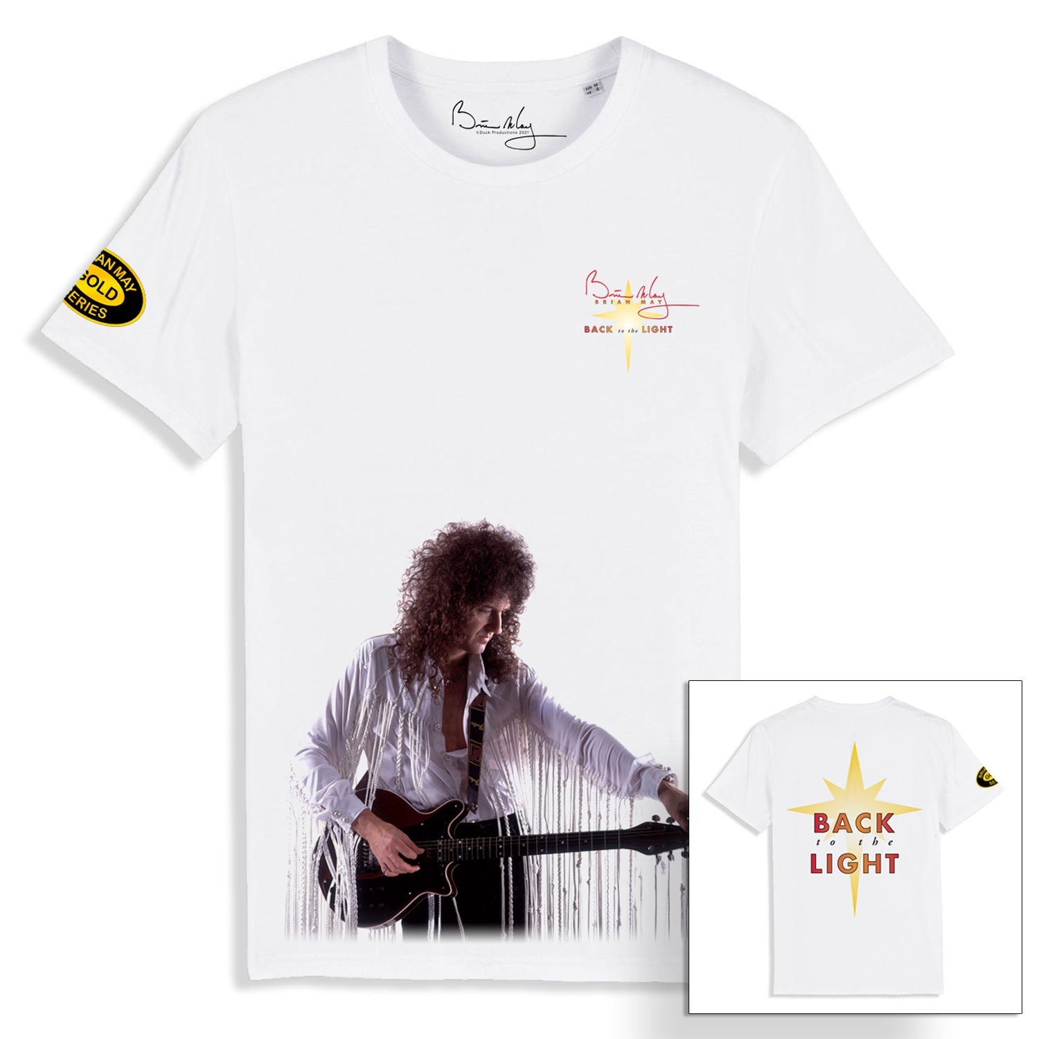 Brian May - Back To The Light Front / Back Print White
