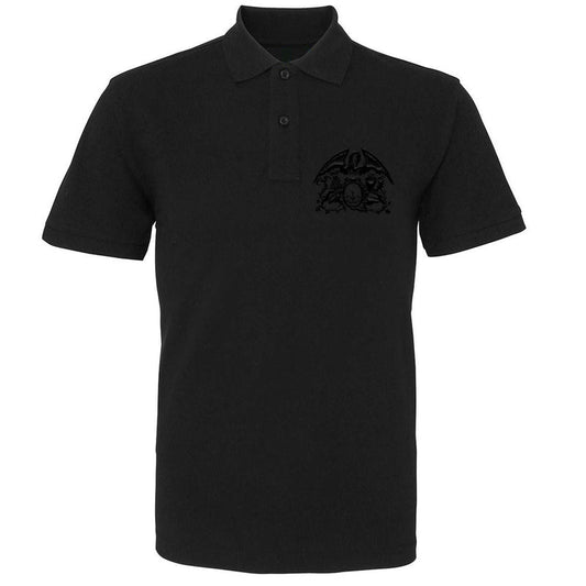Black On Black Crest | Embroidered Polo Shirt