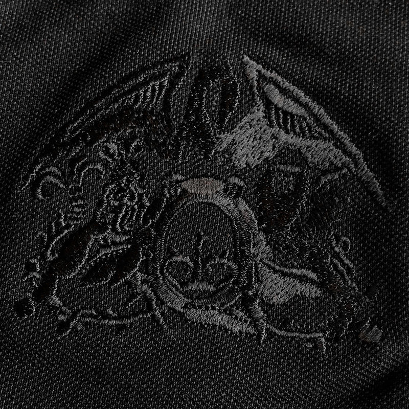 Black On Black Crest | Embroidered Polo Shirt