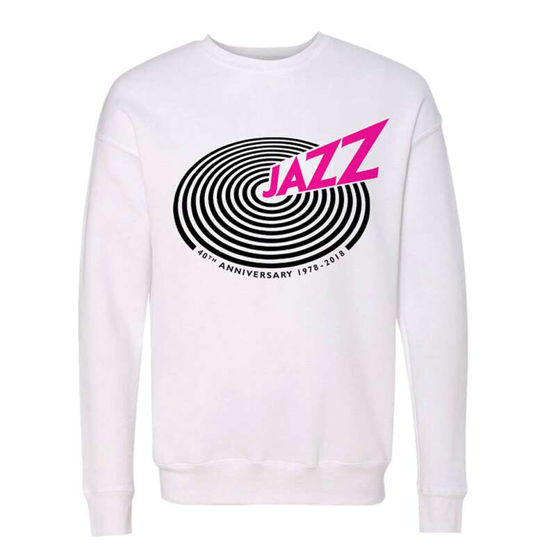 Queen - Jazz' 40th Anniversary Unisex White Sweatshirt