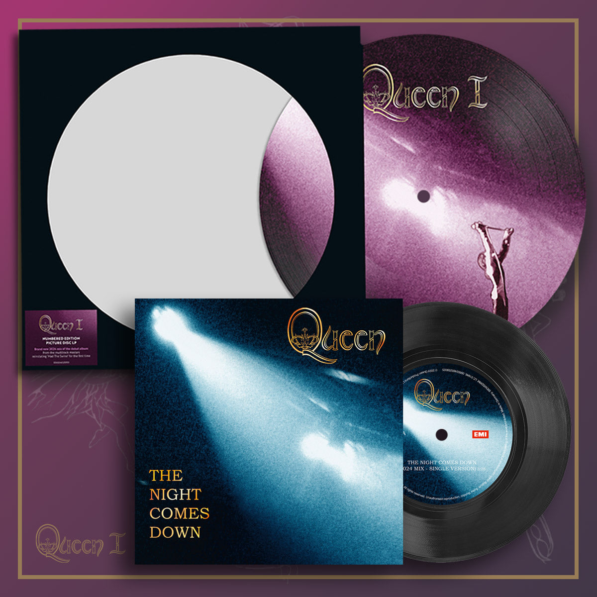 Queen 1 Picture Disc & The Night Comes Down 7"