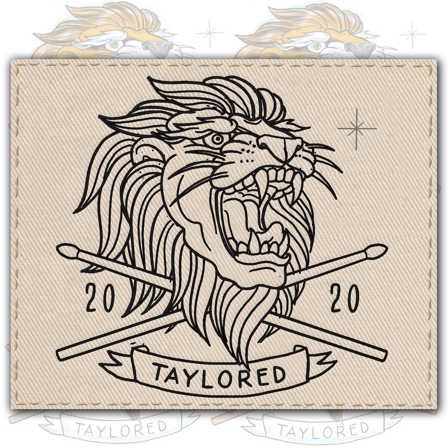 Roger Taylor - 'Taylored' 2020 Embroidered Lion Patch Sweatshirt
