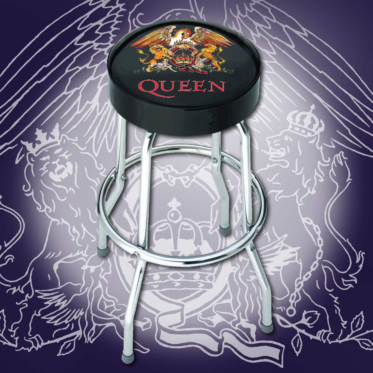 Queen - Queen Classic Crest Bar Stool