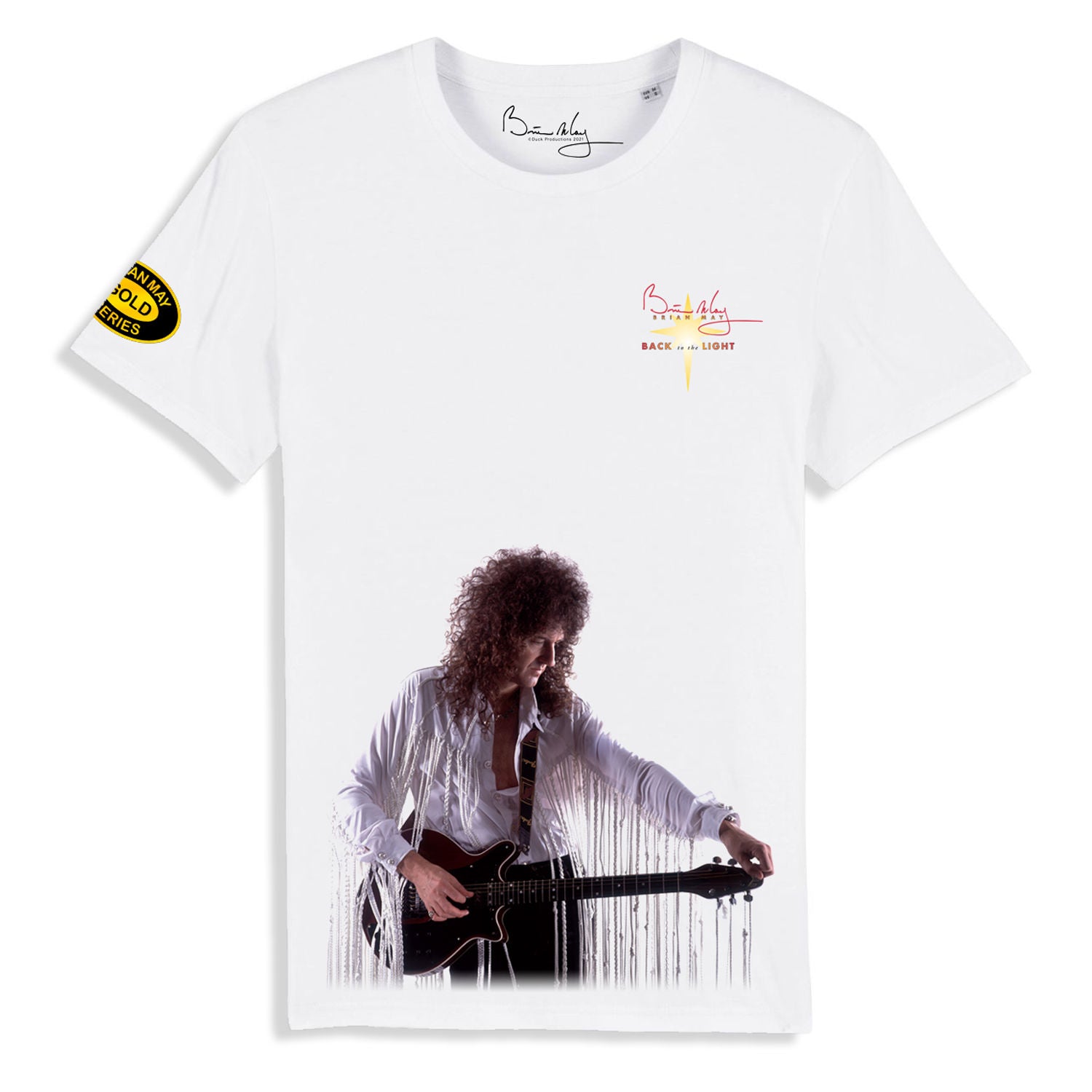 Brian May - Back To The Light Front / Back Print White