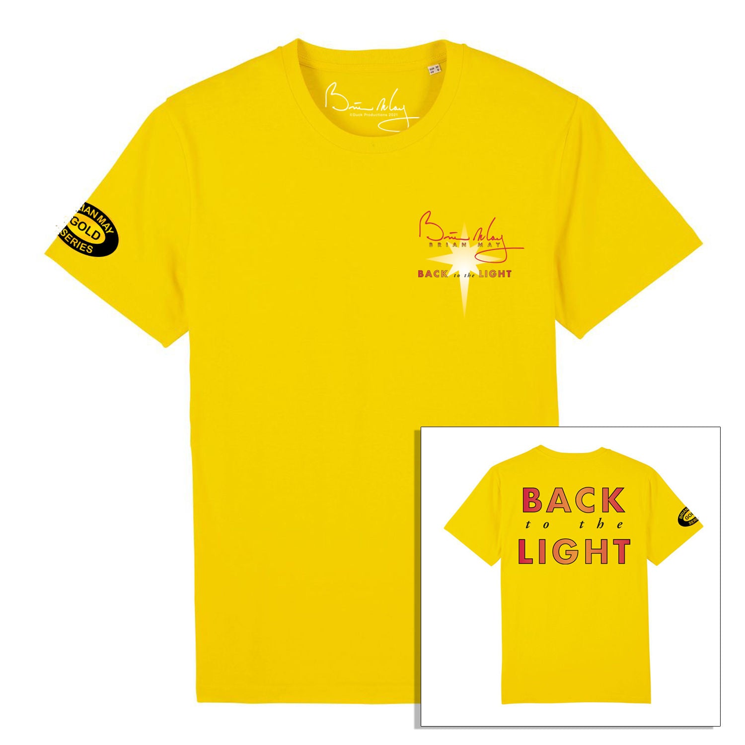 Brian May - Back To The Light Front and Back Print Yellow