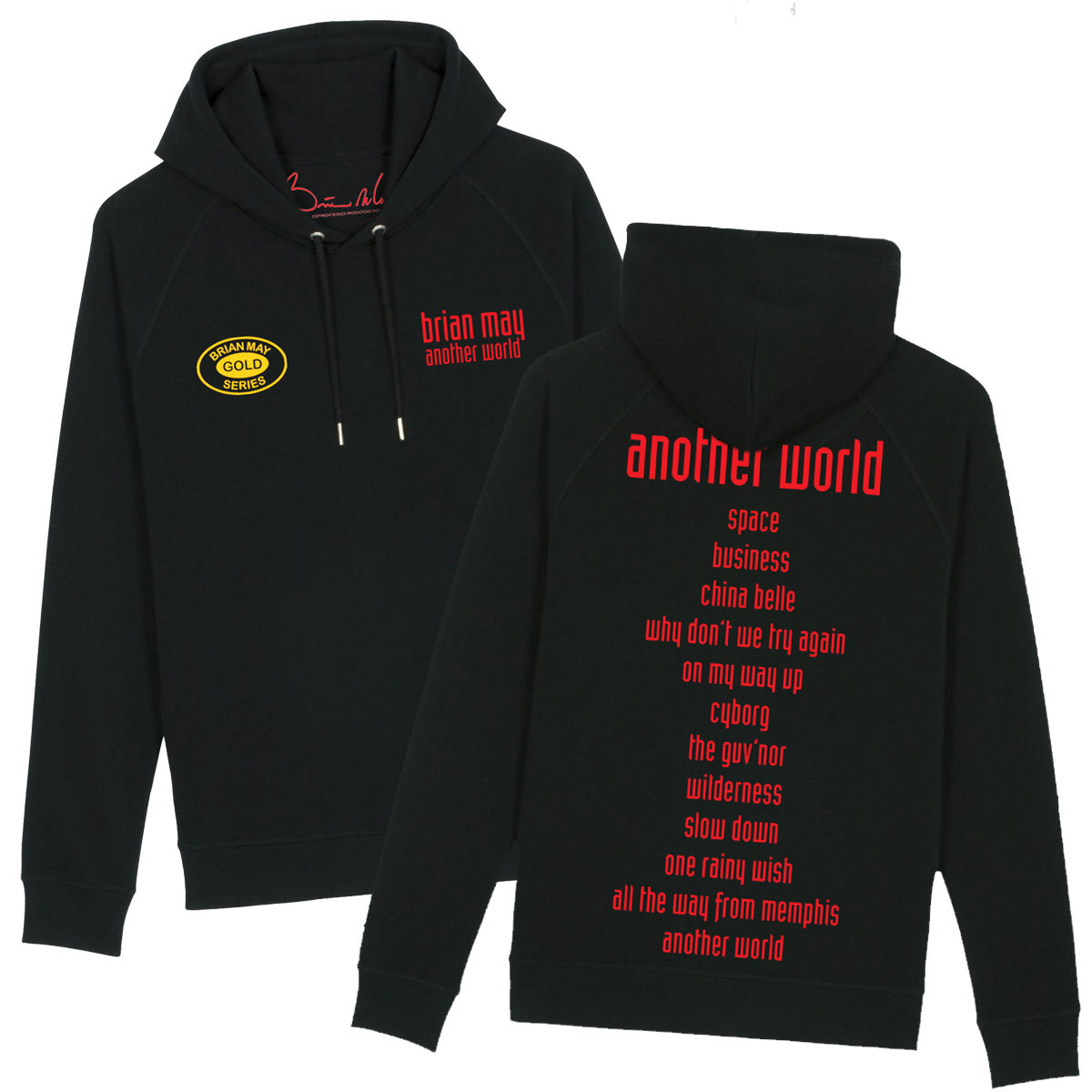 Brian May - Another World Black Tracklist Hoodie