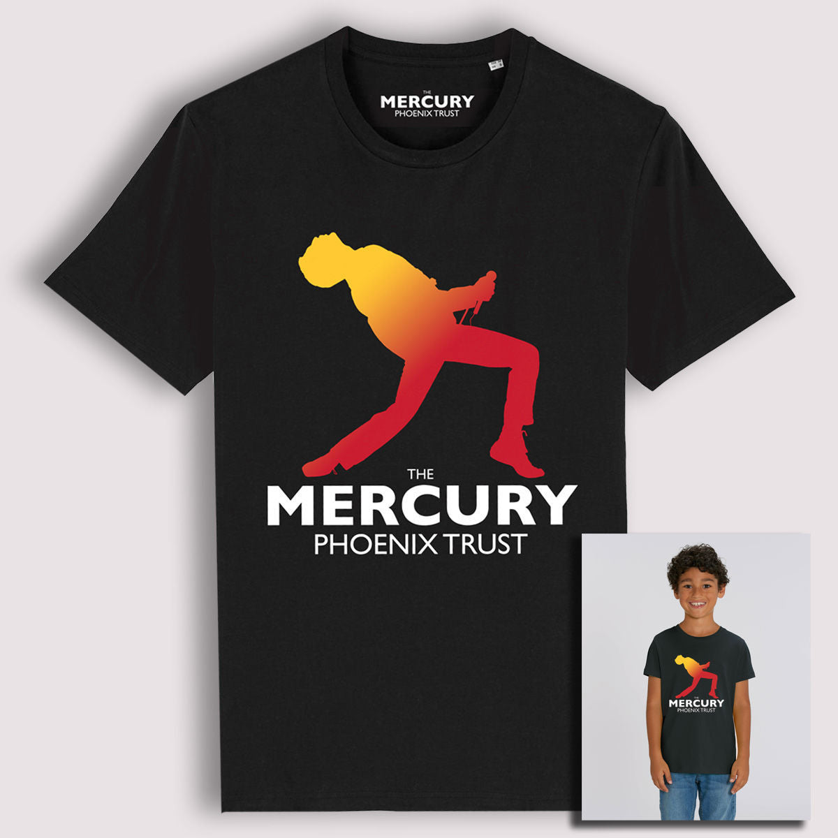 freddie for a day - Mercury Phoenix Kids Black T-shirt