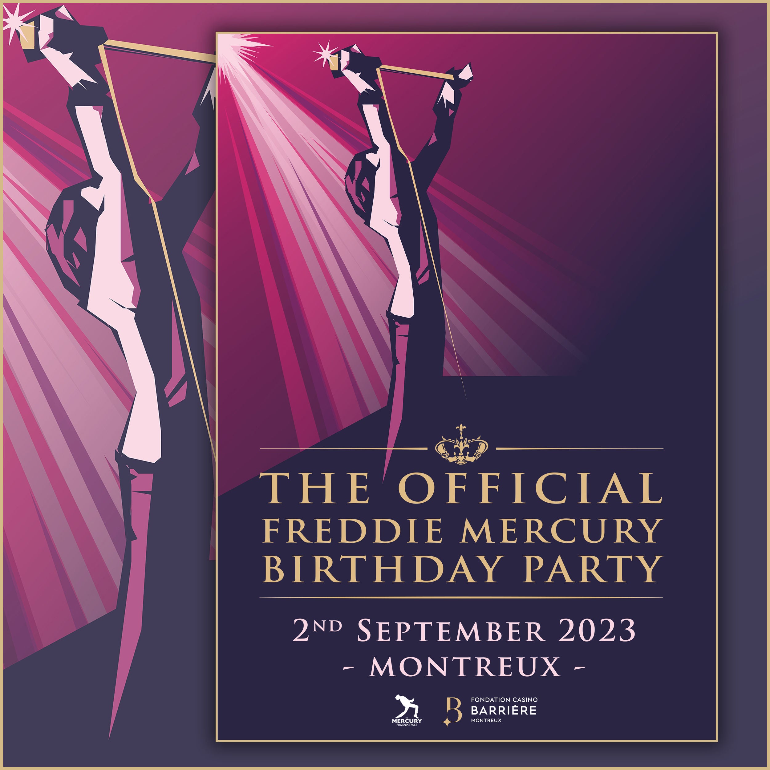 freddie for a day - Freddie Birthday Party 2023 Montreux A2 Poster Print