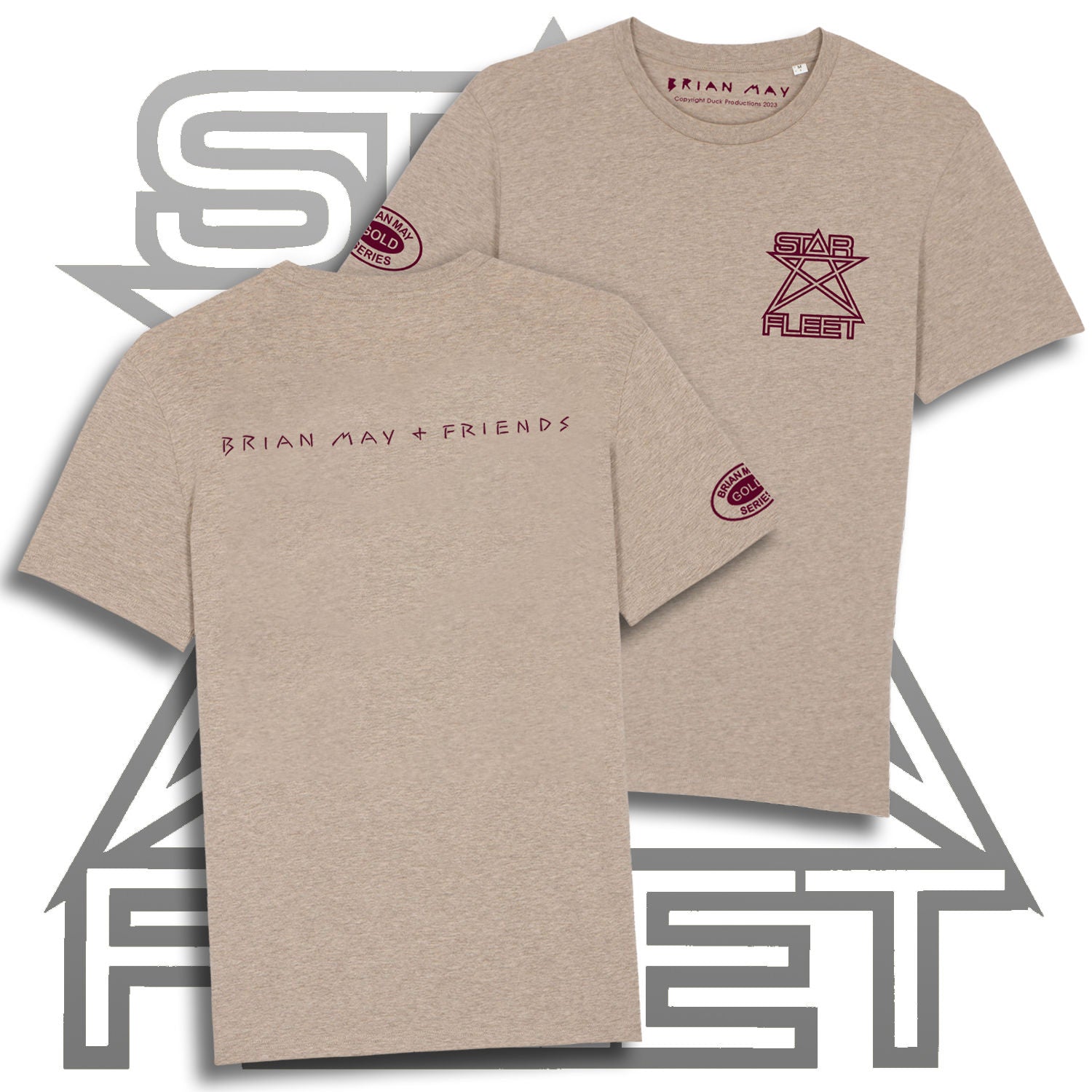 Brian May - Star Fleet Heather Sand T-Shirt