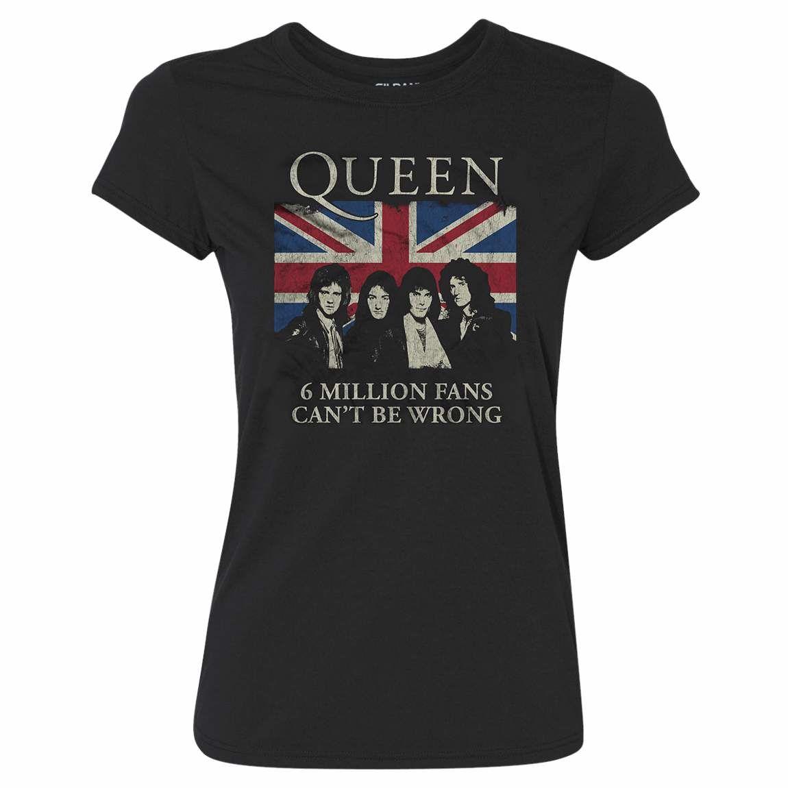 Queen - 6 Million Fans Fitted T-Shirt