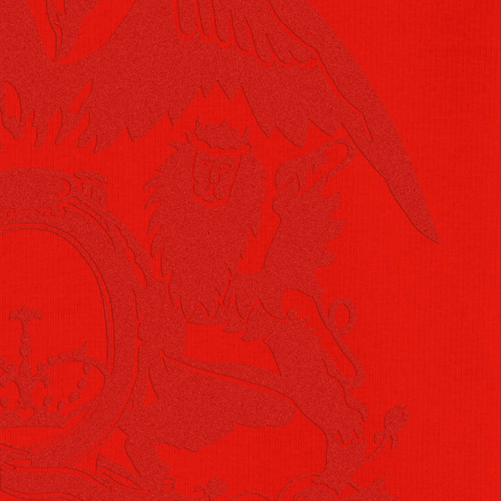 Queen - Flocked Crest Logo Red