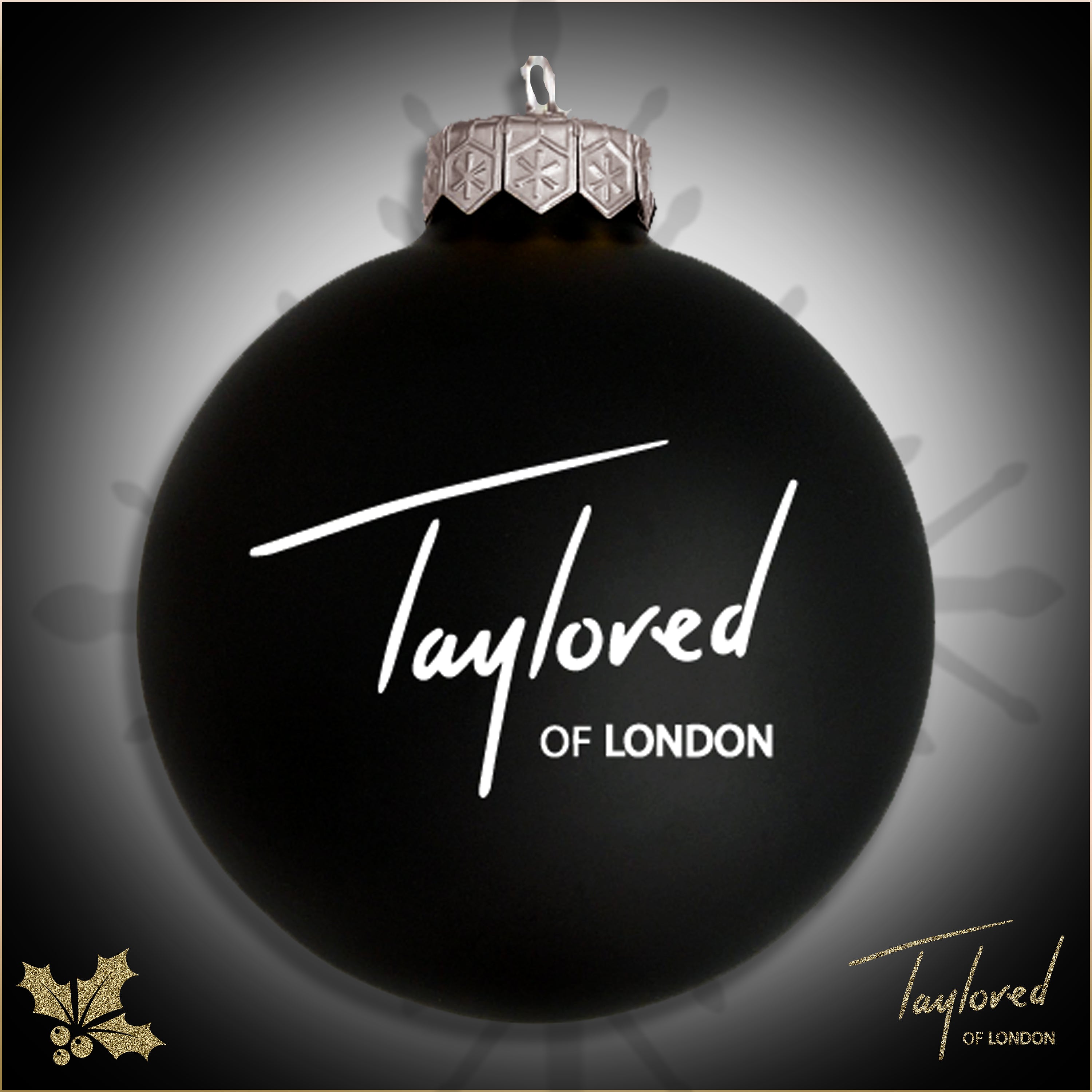 Roger Taylor - Black Bauble with White Logo